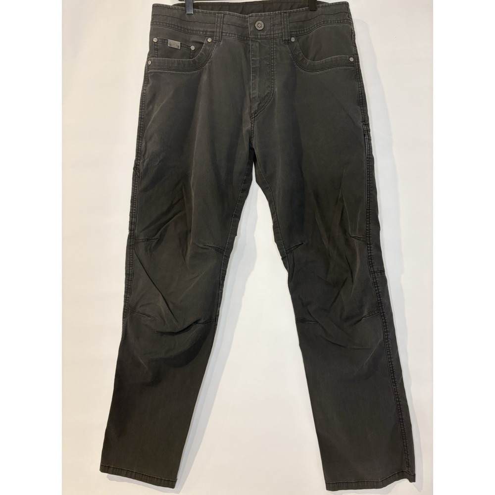Kuhl Revolvr Vintage Patina Dye Hiking Work Pants Mens 34x32 Charcoal Ink Black